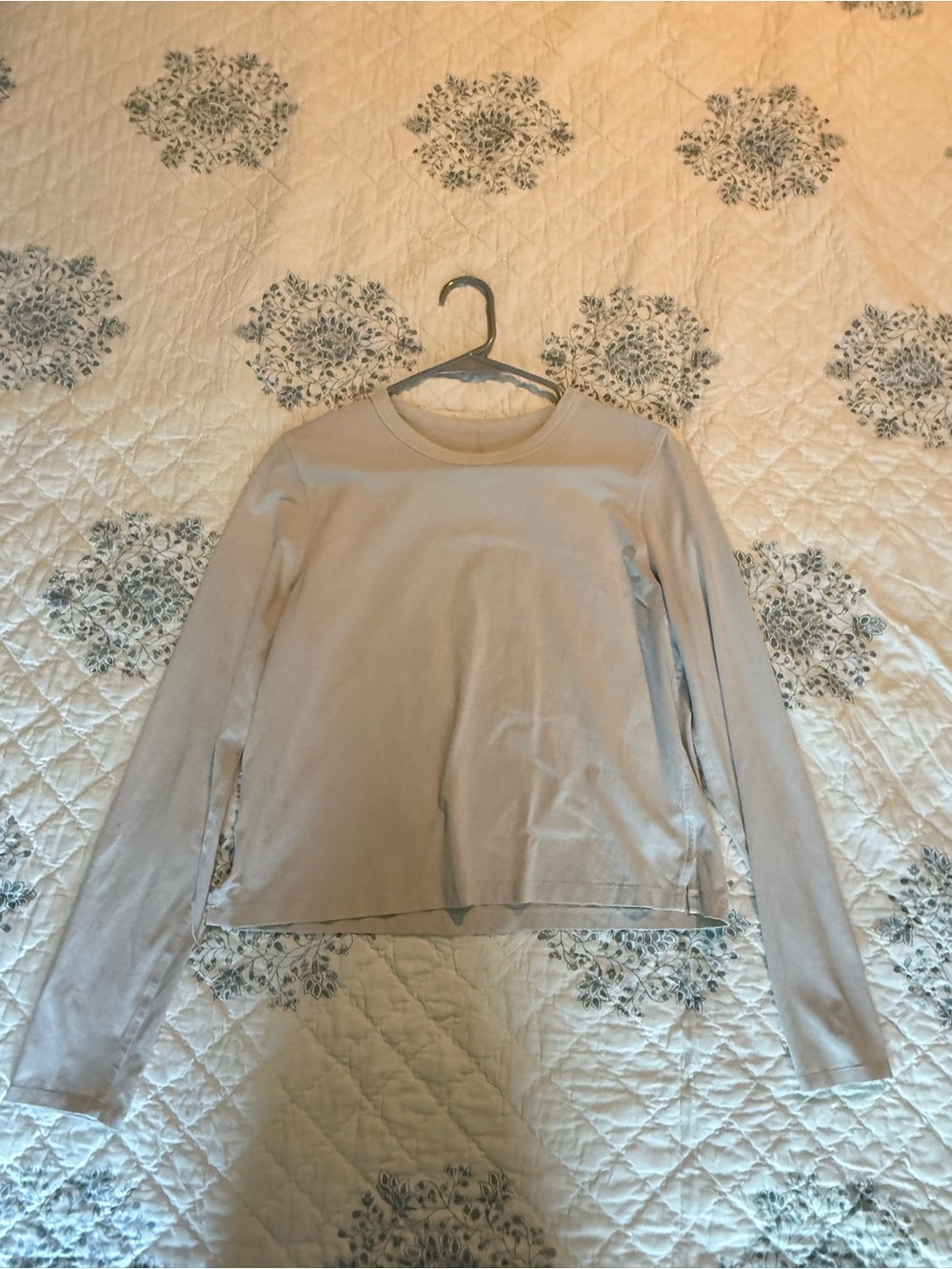 lululemon athletica Long Sleeve Crew Top in Light Beige/Cream